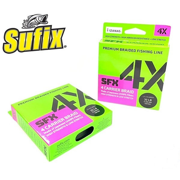 CUERDA TRENZADA SUFIX SFX 4 Hebras (150 y 300 Yardas)